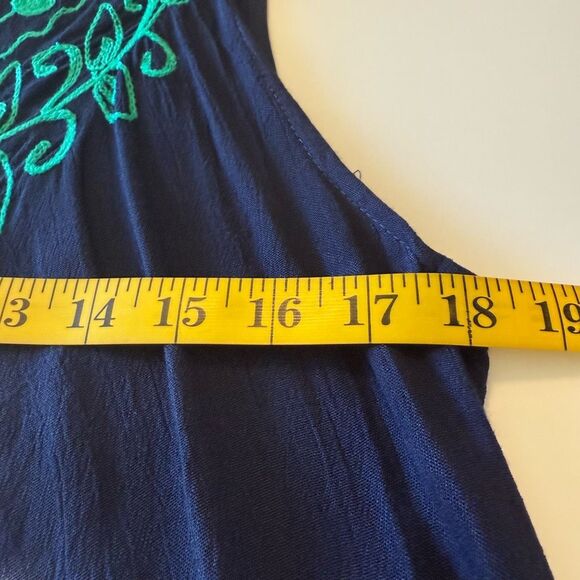 NEW Young USA Blue & Green Tie Dye Swim Cover/Dress Sz OS, Boho, Vacation - Picture 5 of 12